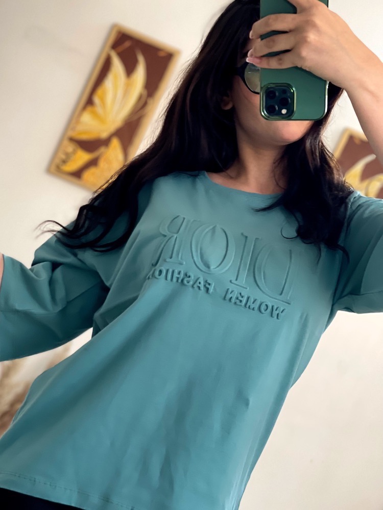 تیشرت باکسی زنانه و دخترانه دیور داغی کد ۲۰۸۷