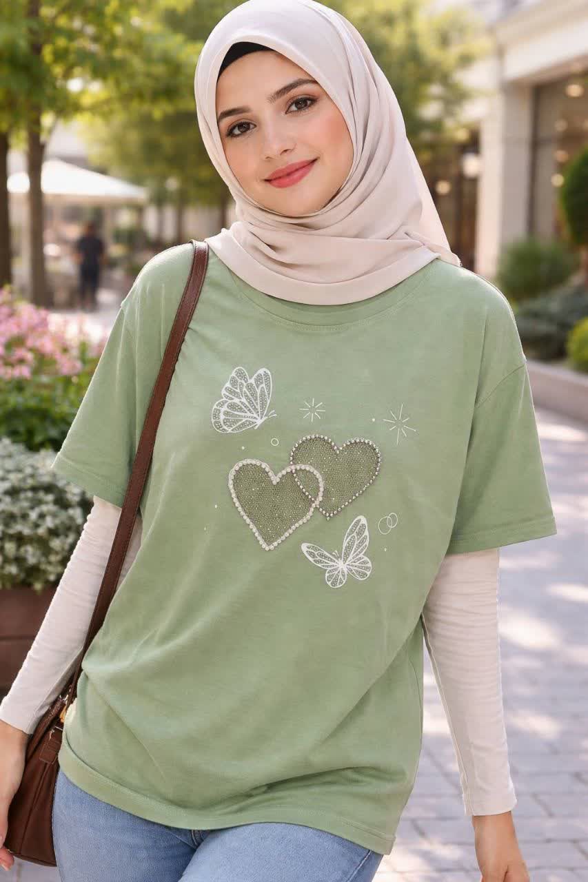 تیشرت مروارید دوزی کد ۲۰۵۲